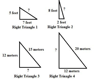 Pythagorean Theorem Triangle Problems