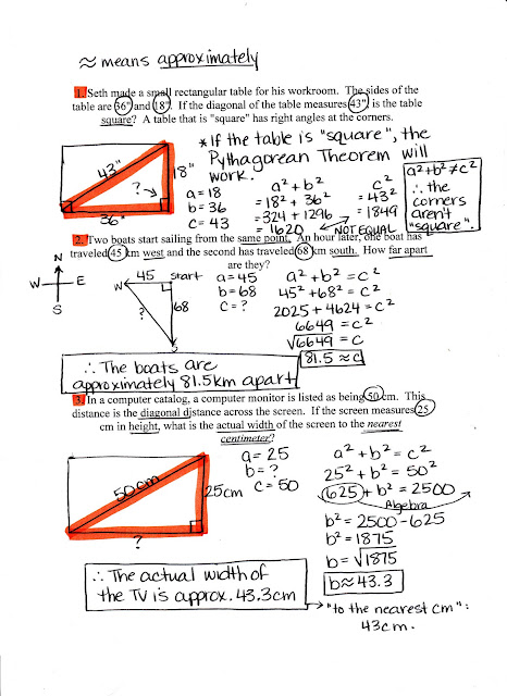 Pythagorean Theorem Word Problems With Answers