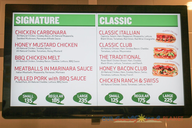 Quiznos Menu With Prices