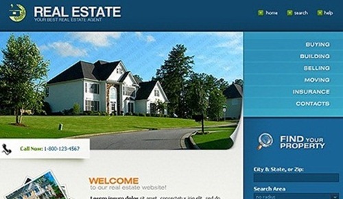 Real Estate Websites Templates Free