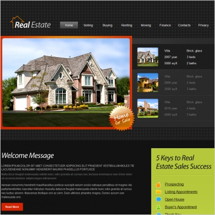 Real Estate Websites Templates Free Download