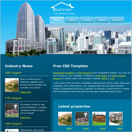 Real Estate Websites Templates Free Download