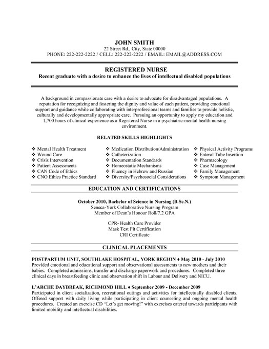 Registered Nurse Resume