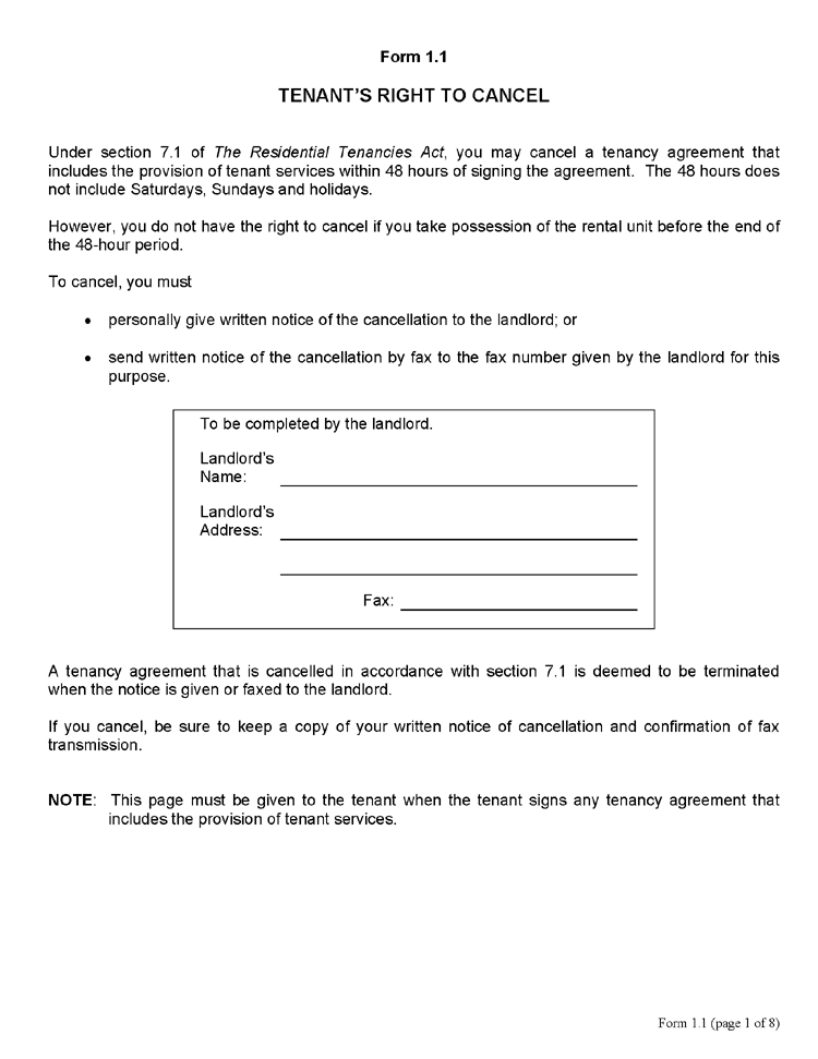 Rental Agreement Form Uk