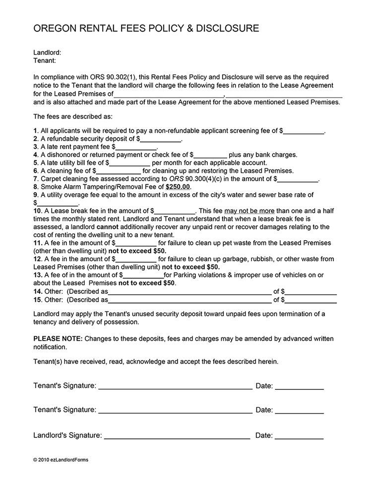 Rental Lease Agreement Template Maryland