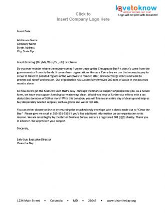 Request For Sponsorship Letter Template