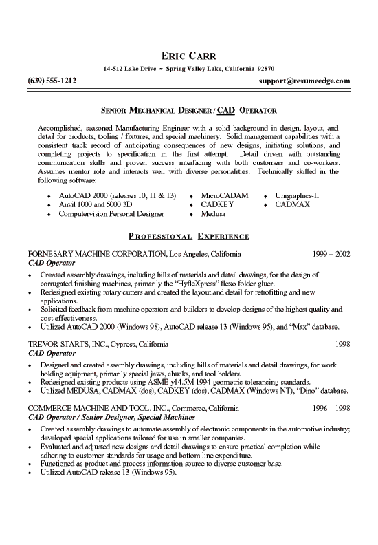 Resumes For Engineering Freshers