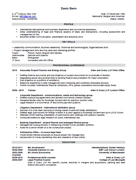 Resumes Format For Freshers Engineers