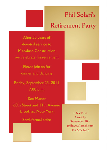 Retirement Party Invitation Template