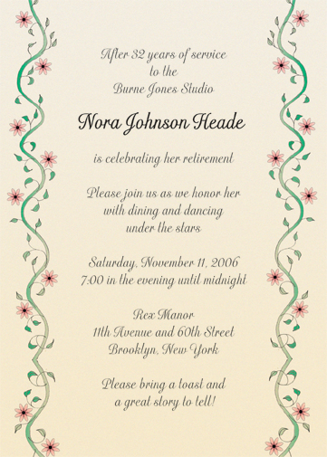 Retirement Party Invitations Wording