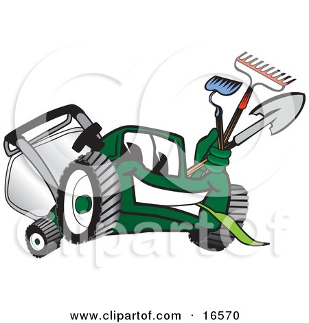 Ride On Lawn Mower Cartoon