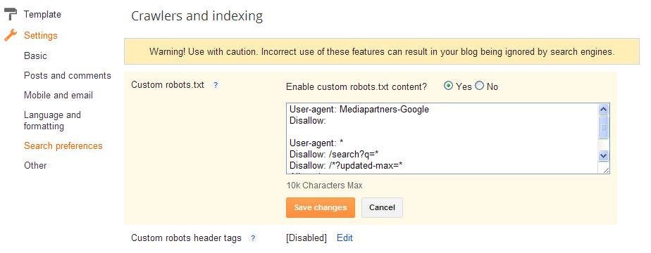 Robots.txt Disallow