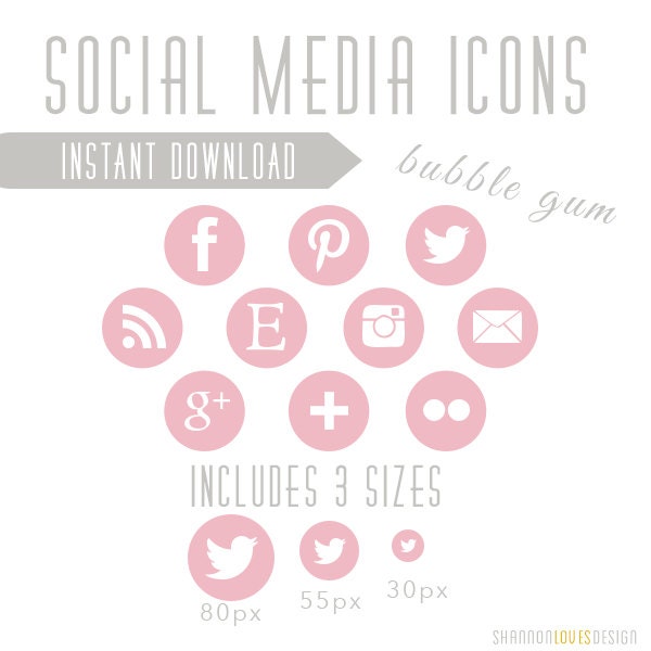 Round Social Media Icons Instagram