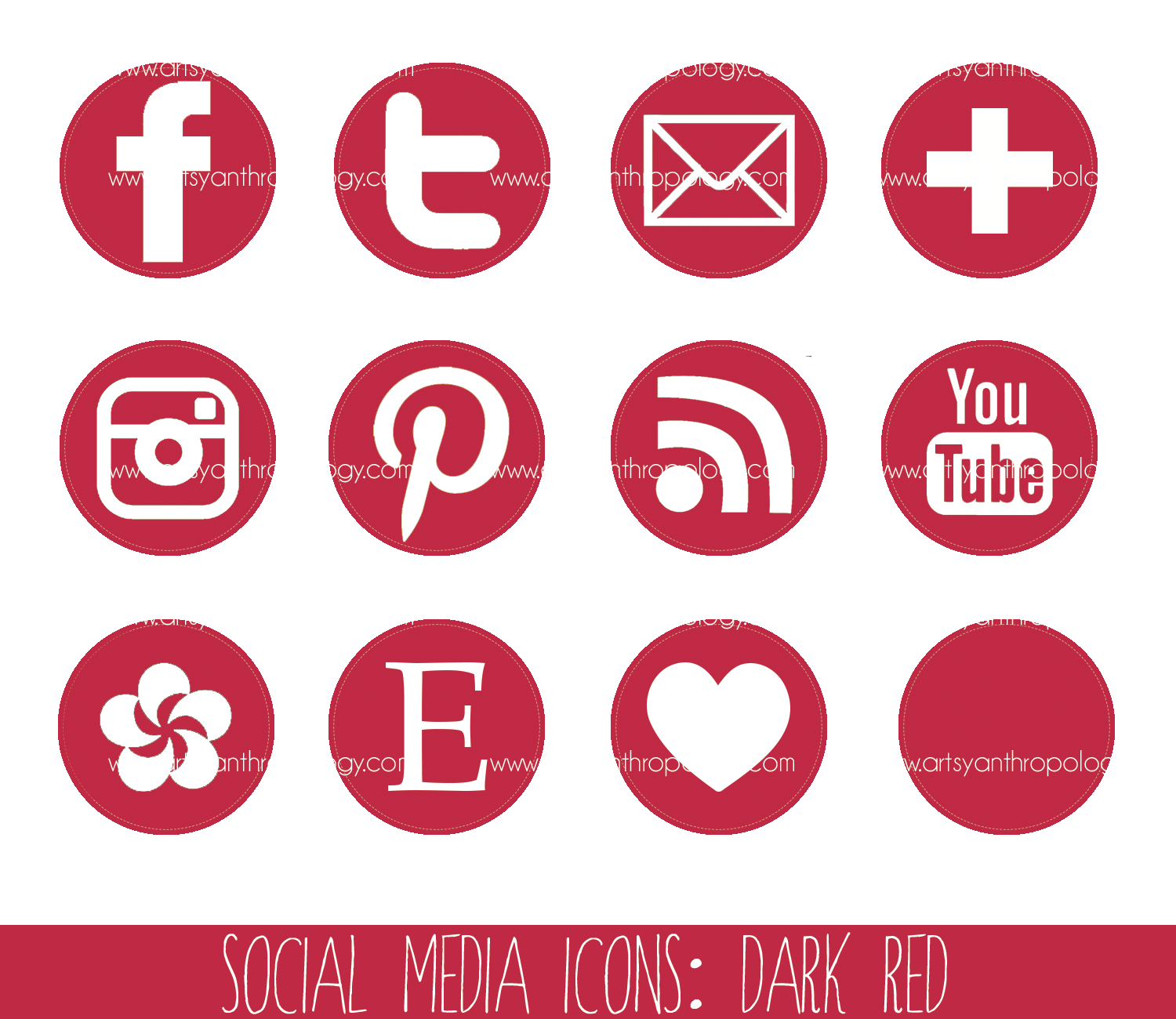 Round Social Media Icons Instagram