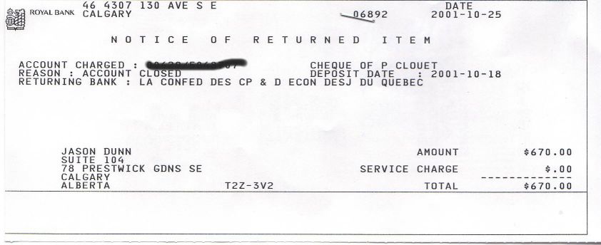 Royal Bank Account Number On Cheque