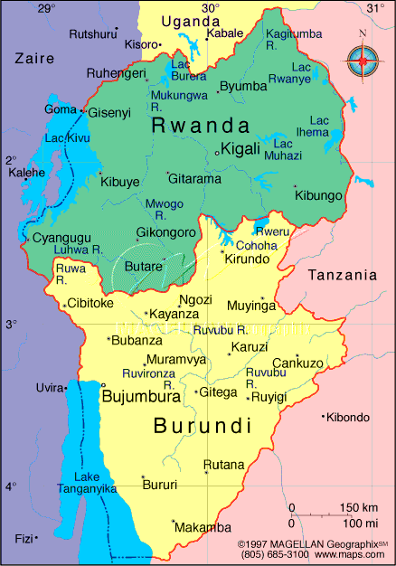 Rwanda Map 1994