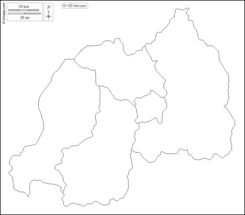 Rwanda Map Provinces