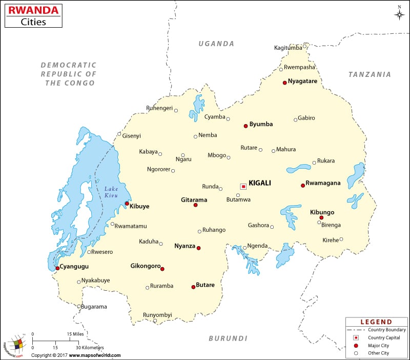 Rwanda Map Provinces