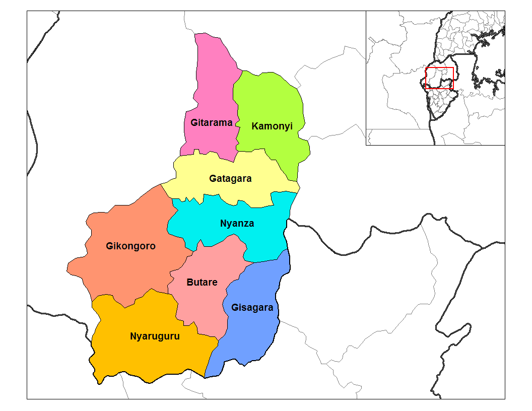 Rwanda Map Provinces