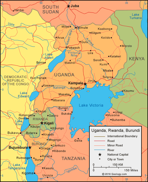 Rwanda Map Provinces