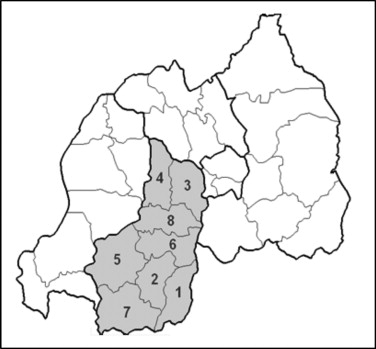 Rwanda Map With Districts