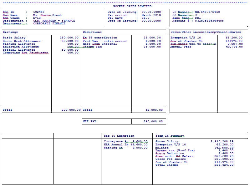 Salary Certificate Format In Excel