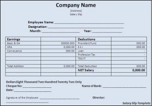 Salary Slip Format Download Free