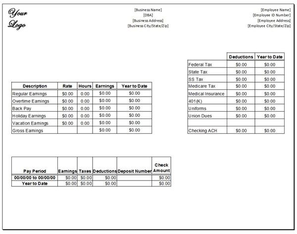 Salary Slip Format Download In Word