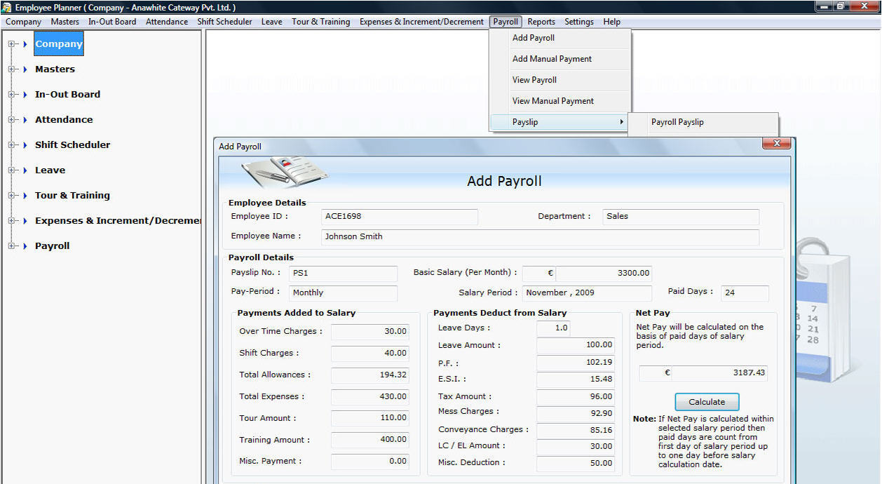 Salary Slip Format India