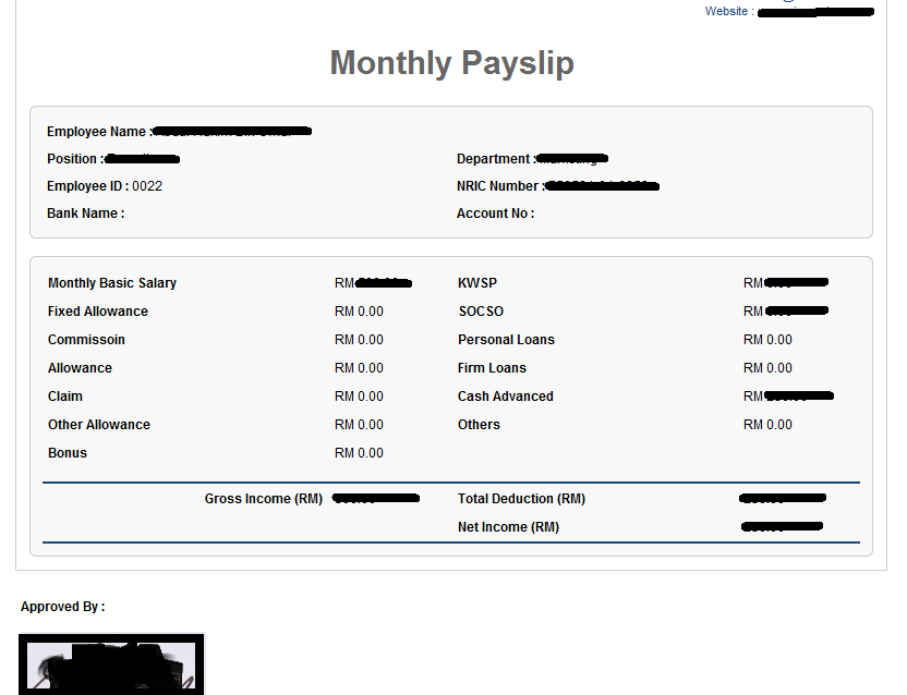 Salary Slip Template