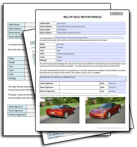 Sales Agreement Template For Car