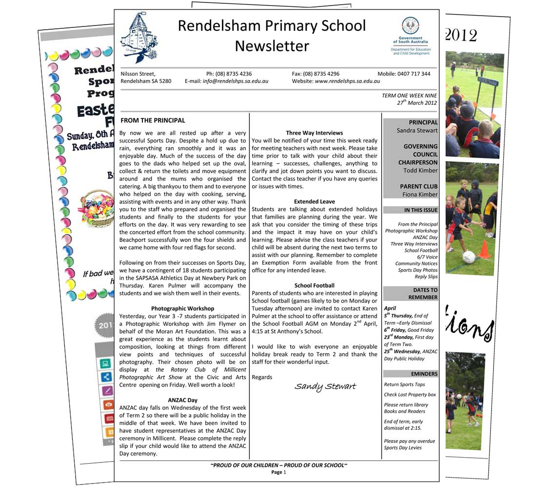 School Newsletter Format