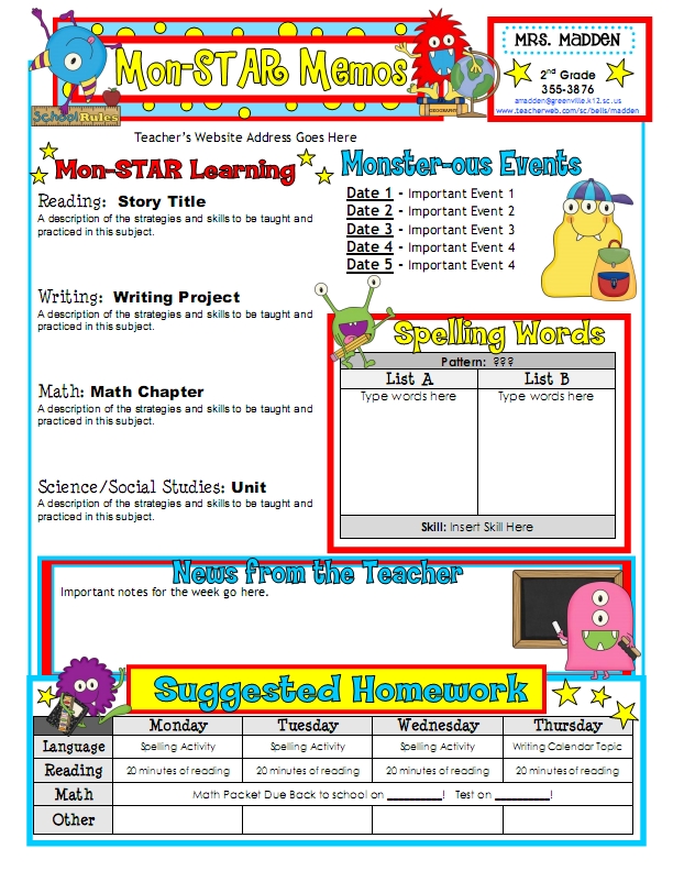 School Newsletter Format