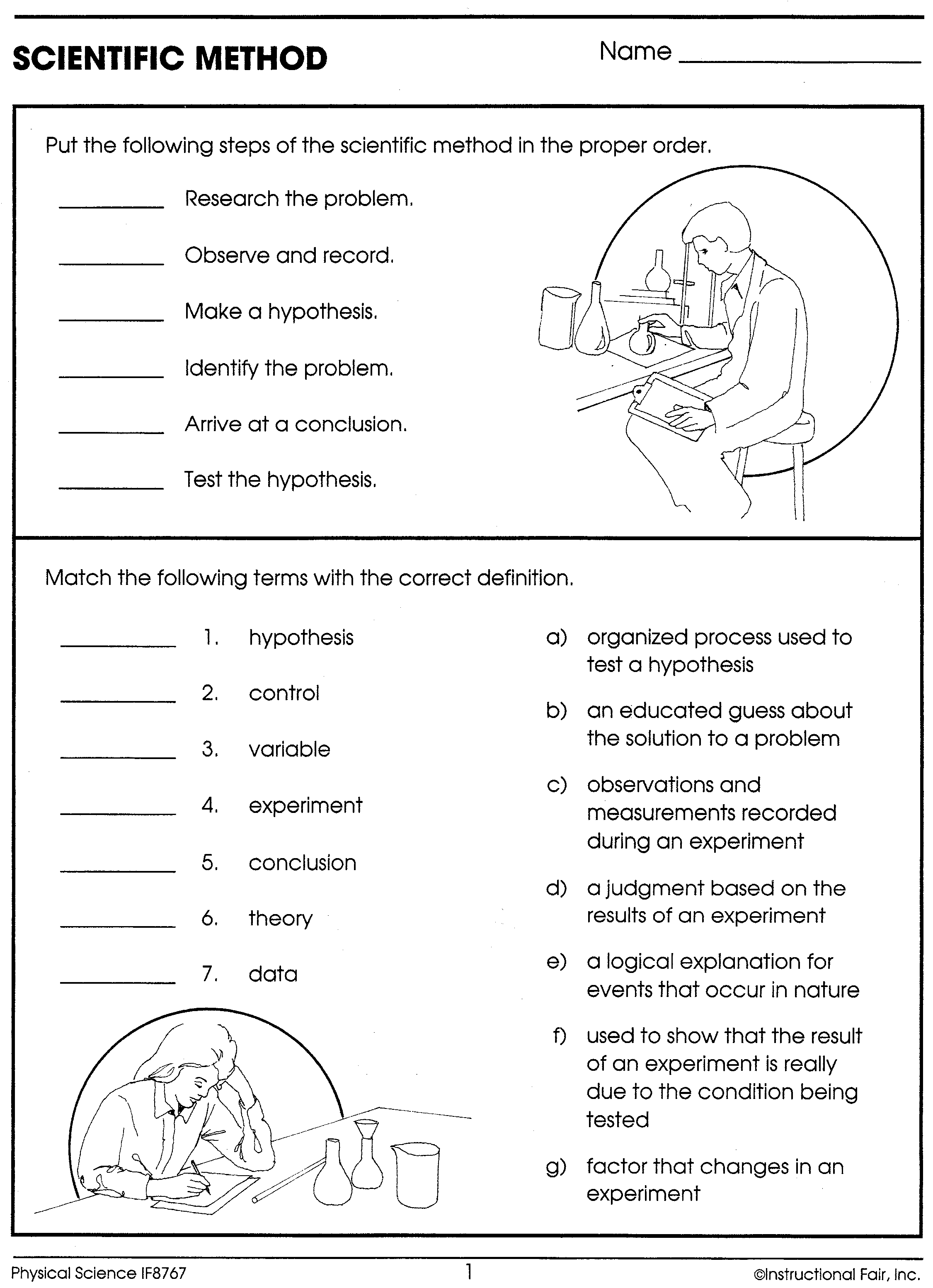 Science Lab Safety Worksheet