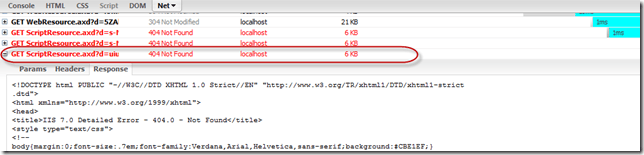 Scriptresource.axd 404 Iis 7.5