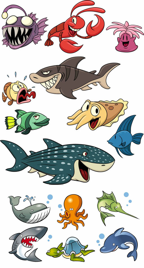 Sea Animals Cartoon Pictures