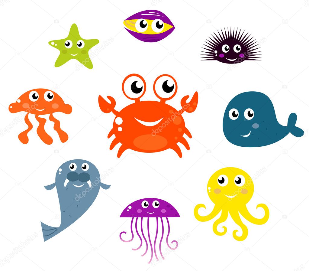 Sea Animals Cartoon Pictures