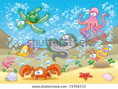 Sea Animals Cartoon Pictures