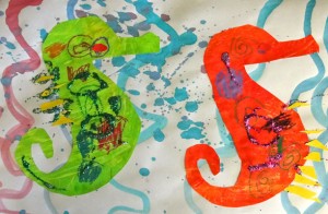 Seahorse Drawing For Kids