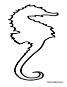 Seahorse Drawing Outline