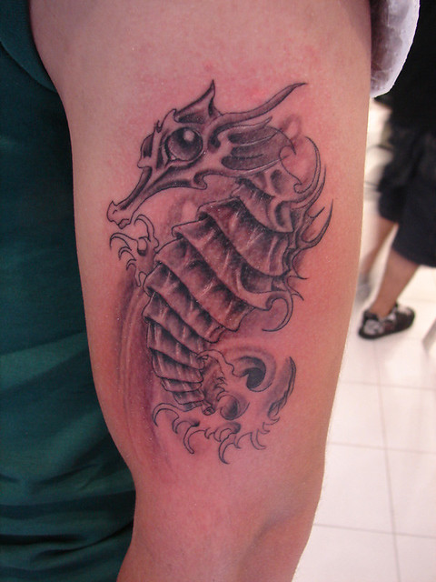 Seahorse Tattoo On Hand