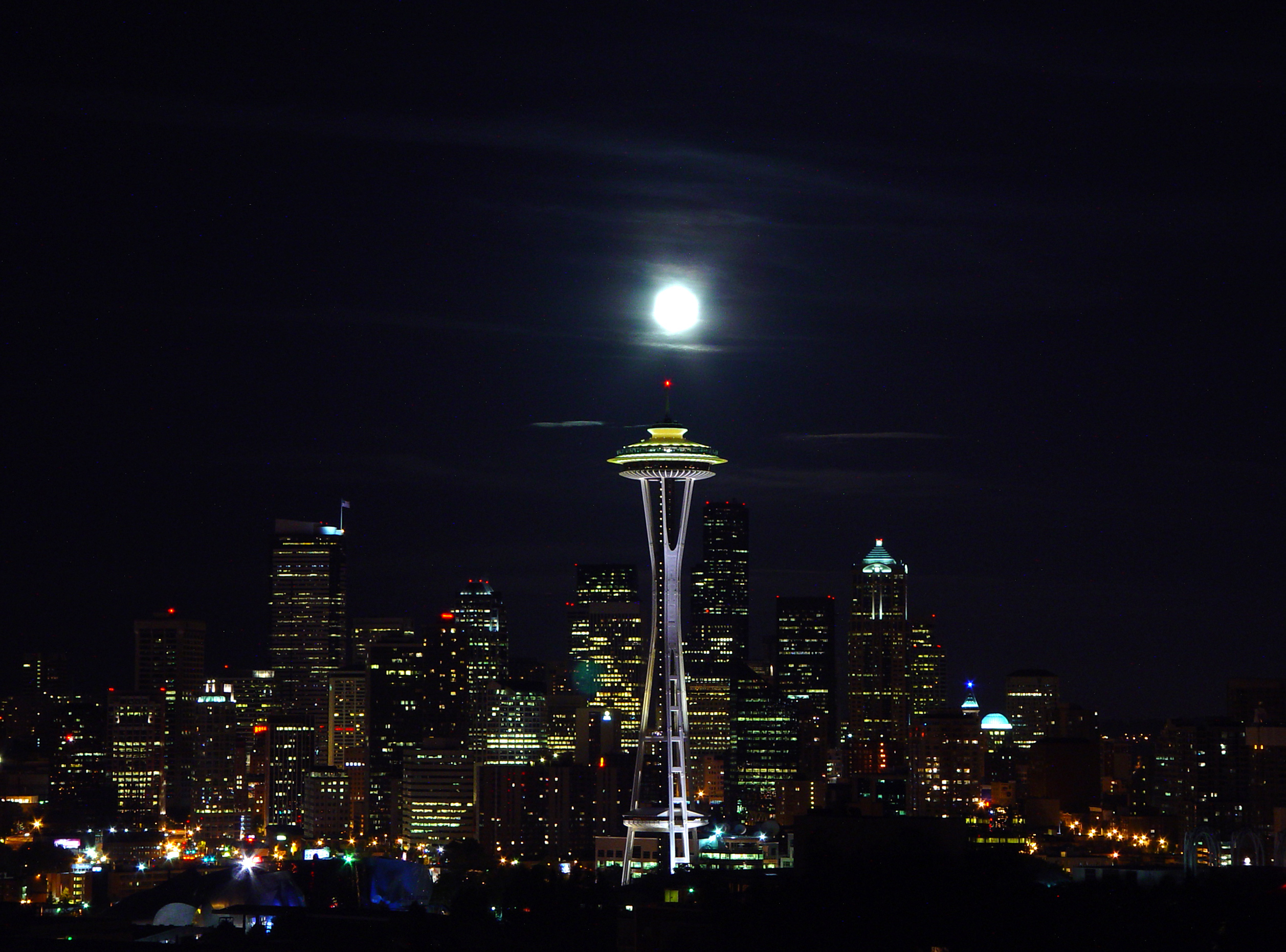 Seattle Skyline Outline