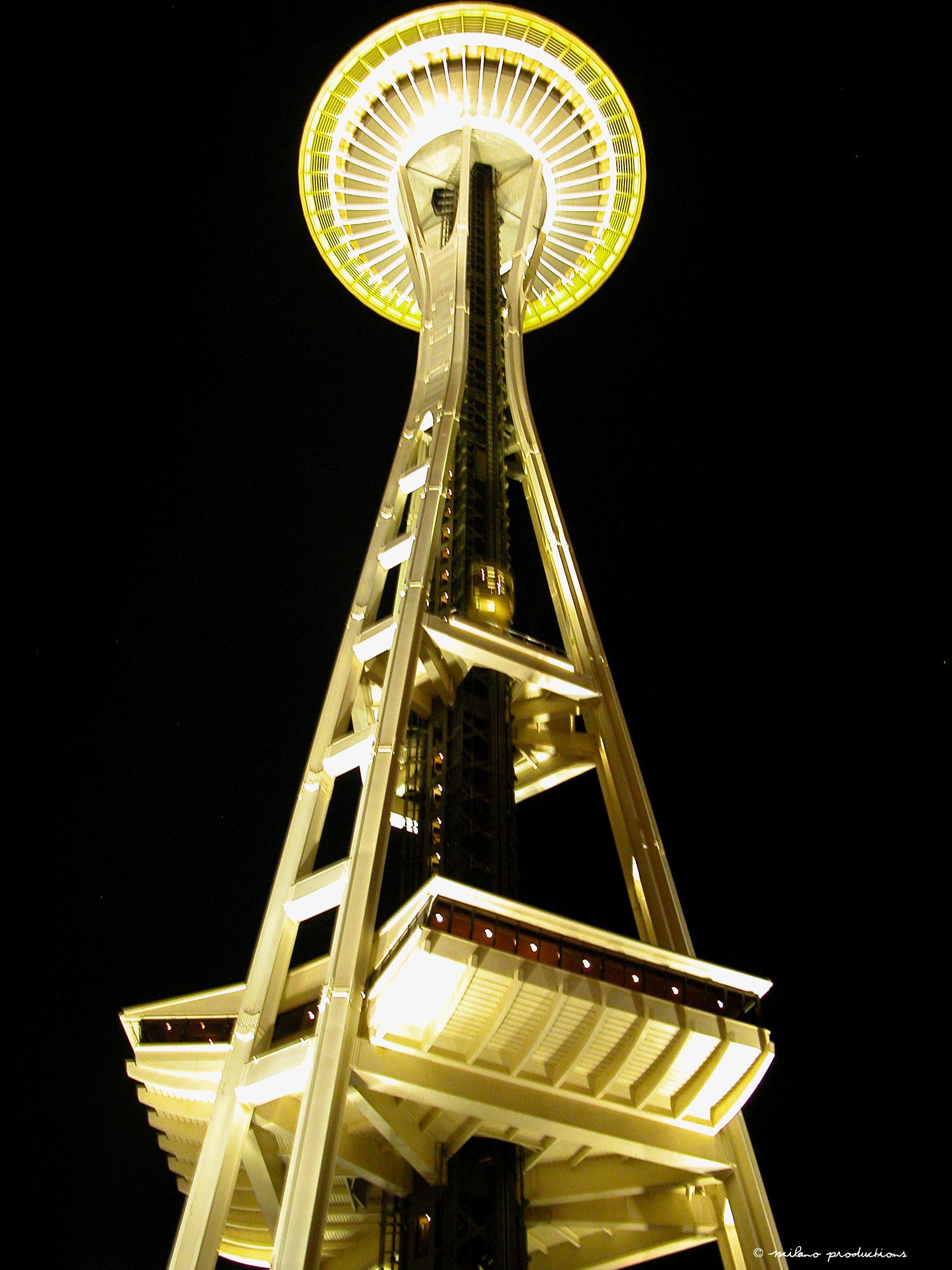 Seattle Space Needle At Night