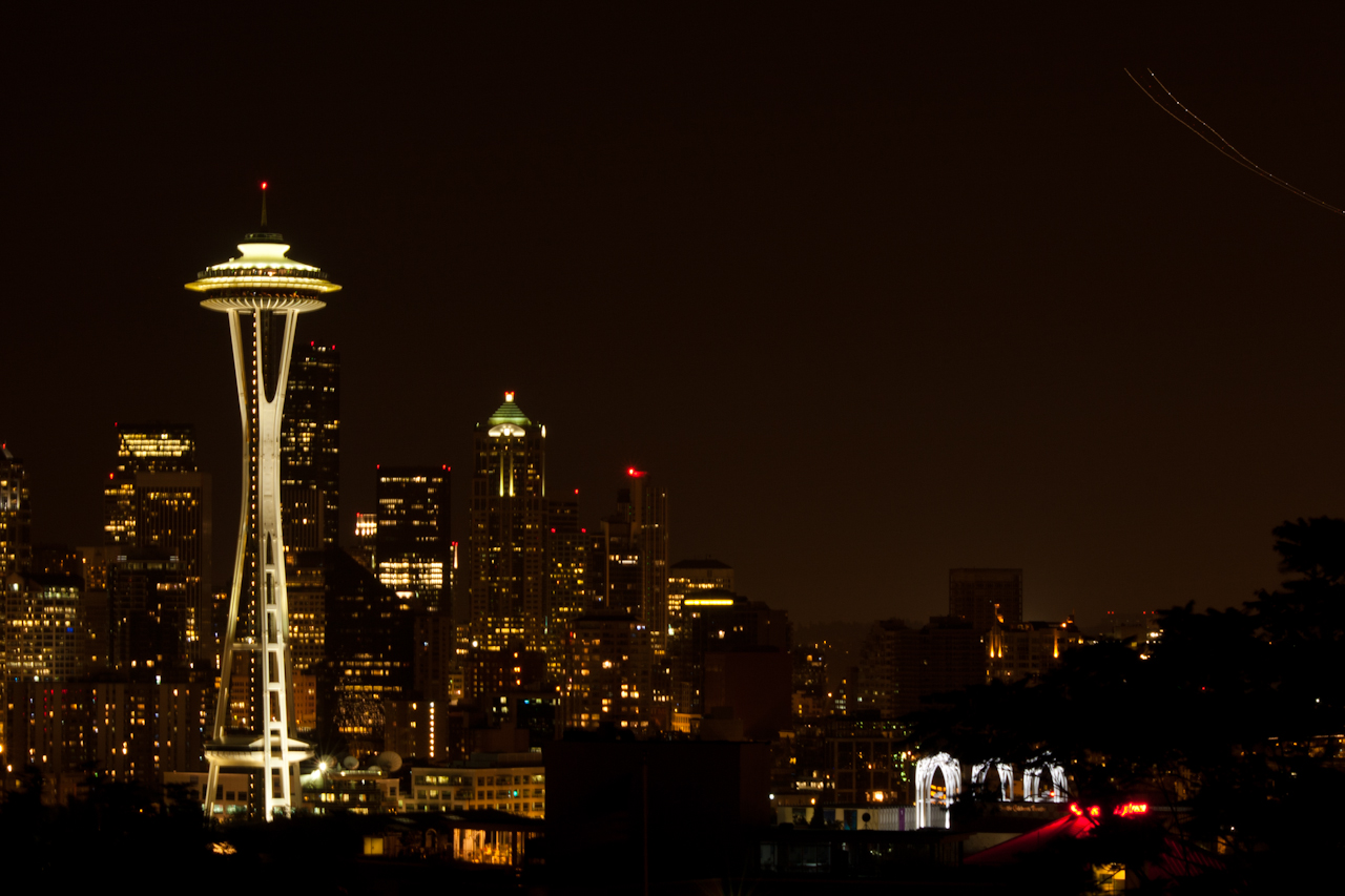 Seattle Space Needle At Night