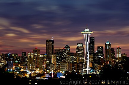 Seattle Space Needle At Night