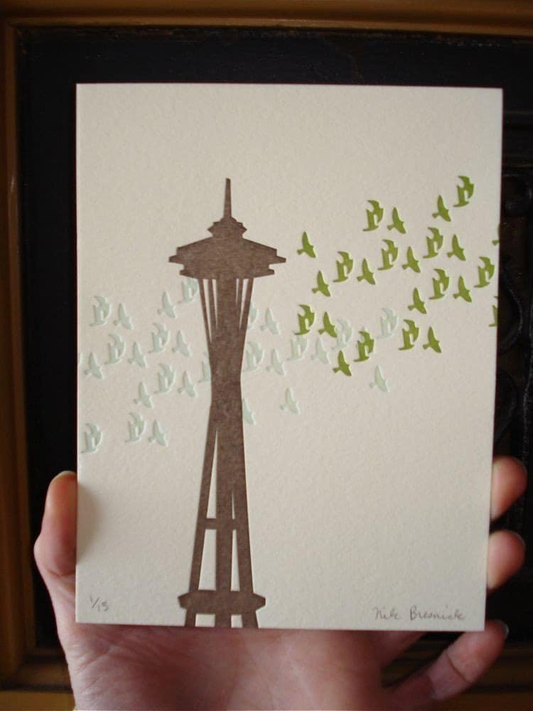 Seattle Space Needle Drawing