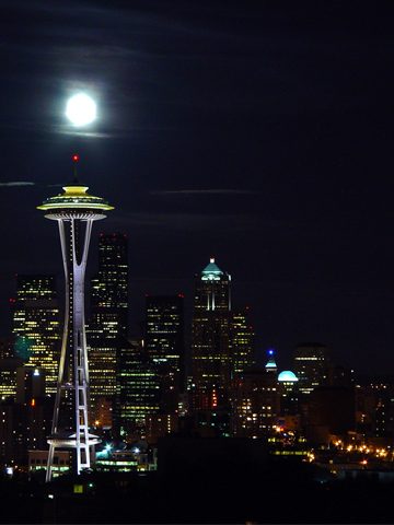 Seattle Washington At Night