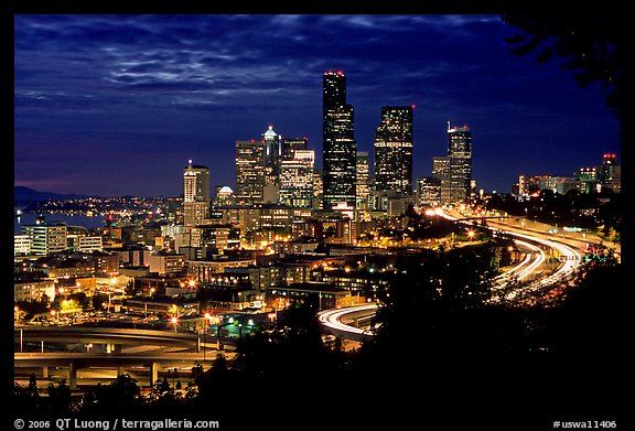 Seattle Washington At Night