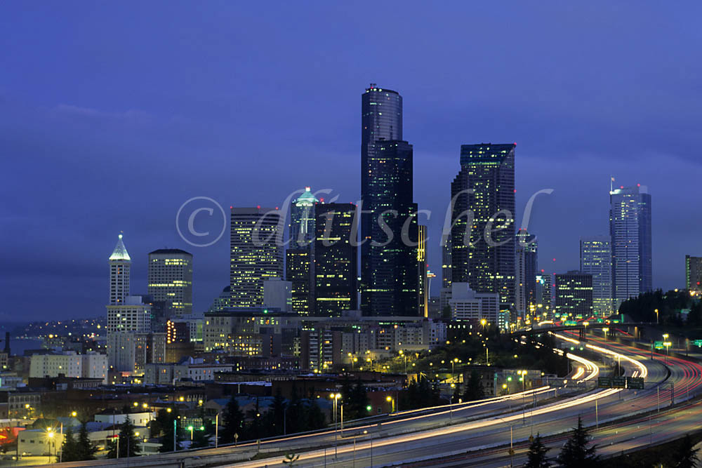 Seattle Washington At Night