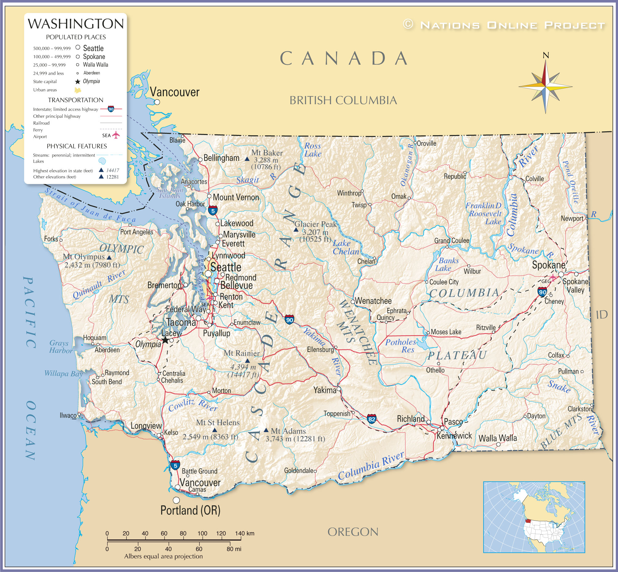 Seattle Washington Map